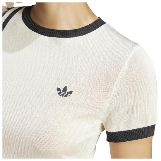 Adidas Γυναικεία κοντομάνικη μπλούζα Knitted 3-S Short Tee